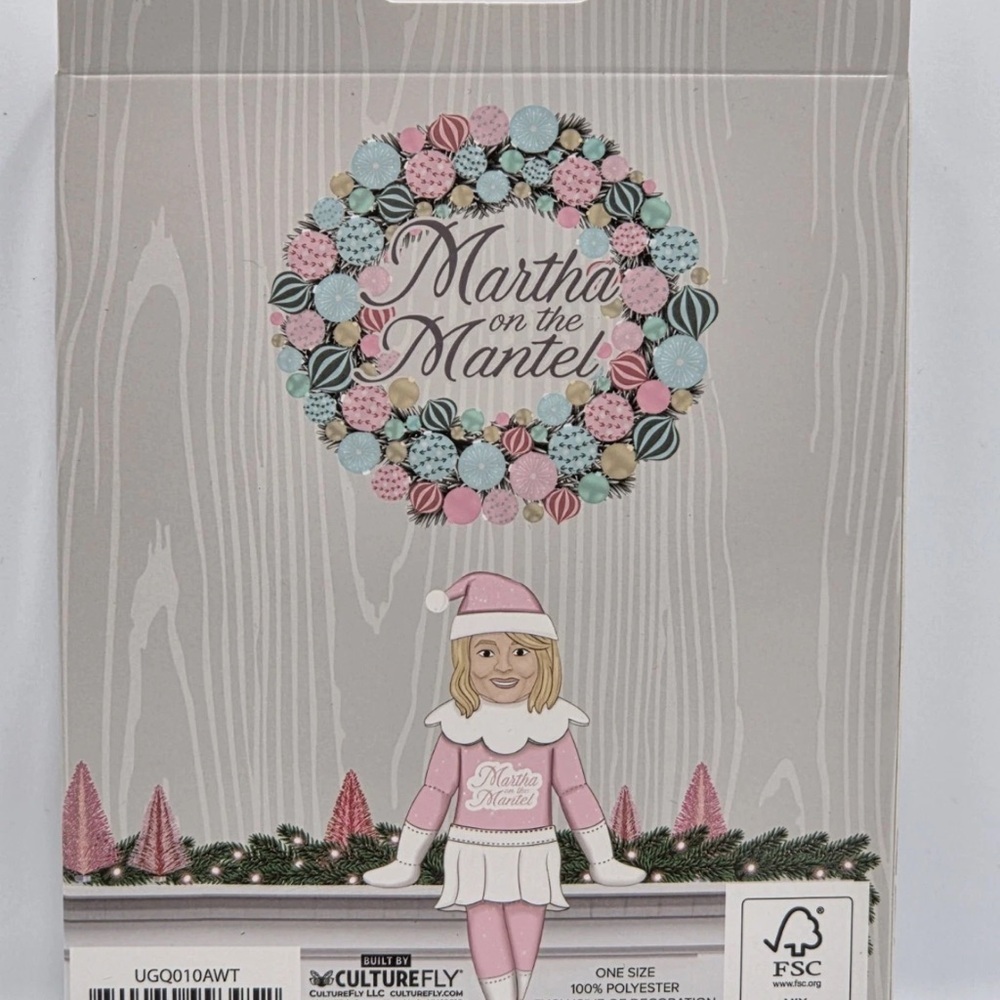 Martha on the Mantle Pink and White Knit Sweater Christmas Ornament NEW - Picture 6 of 6